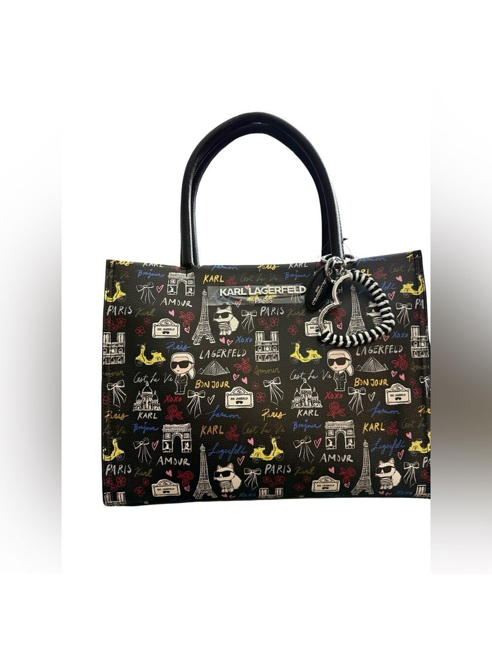 Karl Lagerfeld Paris Maybelle Satchel Tote Parisian Fashion Coquette NWT $268 - Picture 1 of 9